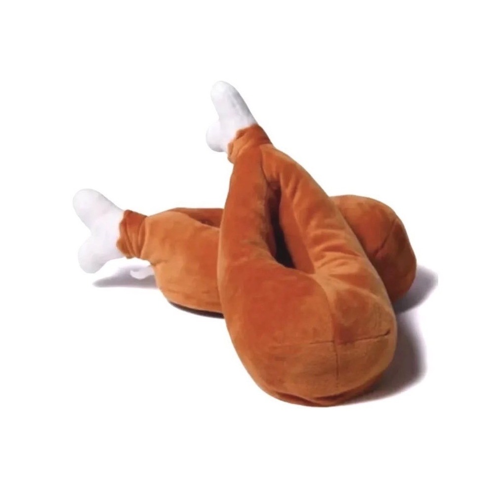 Vivitar Turkey Leg Plush Slipper TikTok Viral S/M Novelty Thanksgiving Drumstick